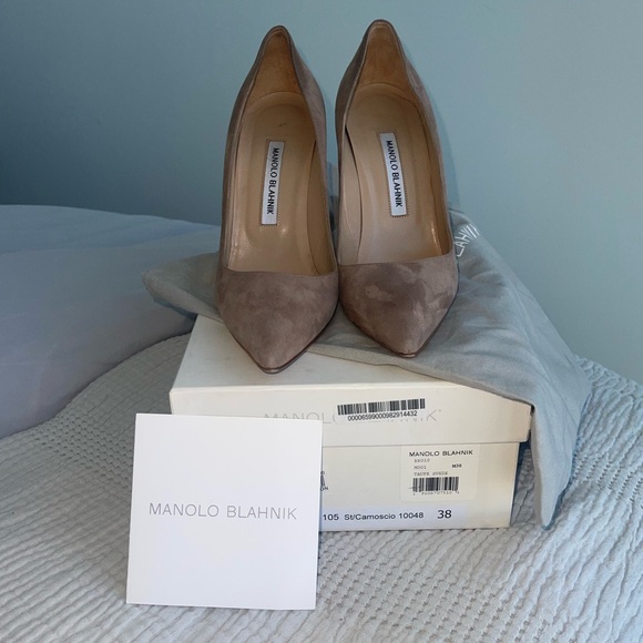 Manolo Blahnik Taupe Pumps - Picture 5 of 7